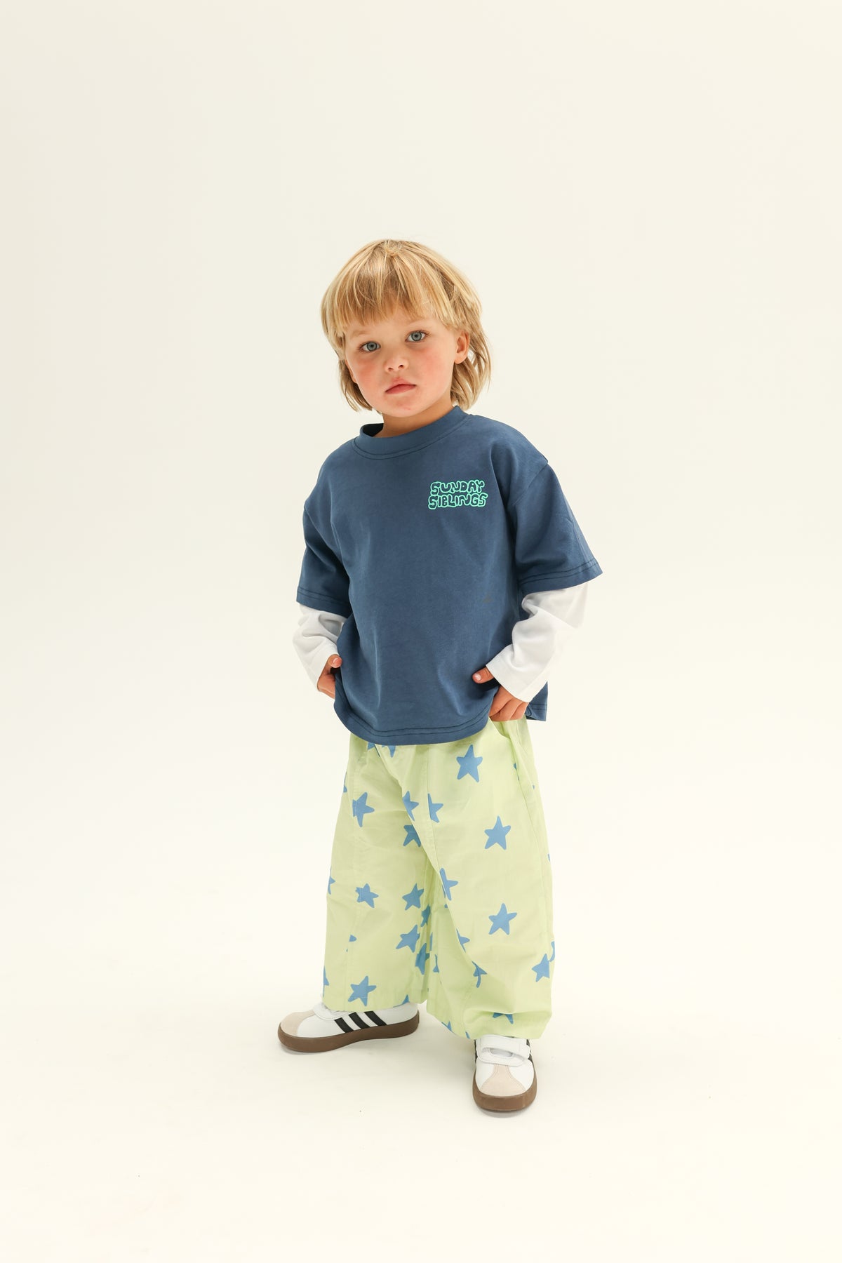 Sunday Siblings party layer T shirt