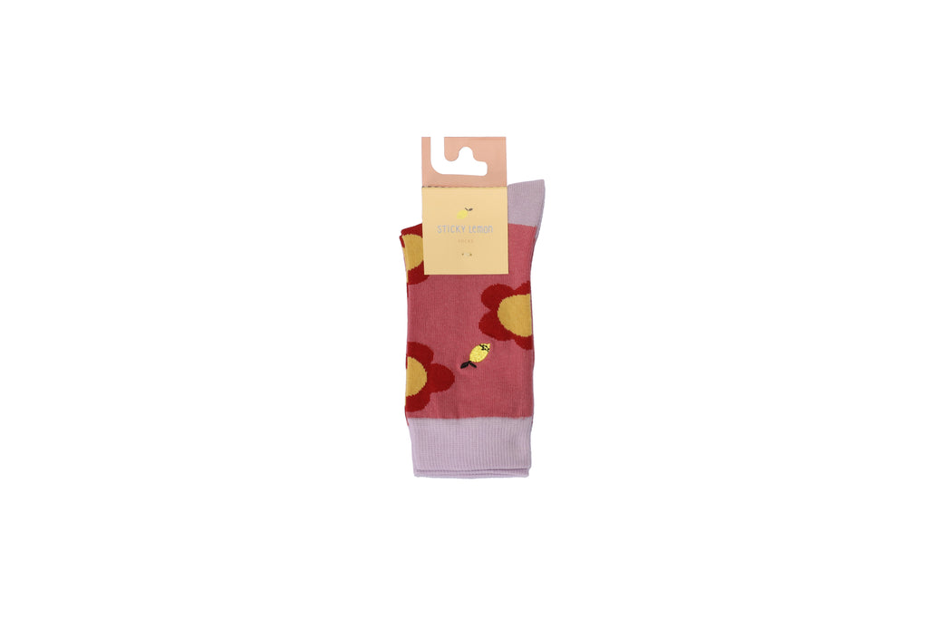 Sticky Lemon tree flower socks