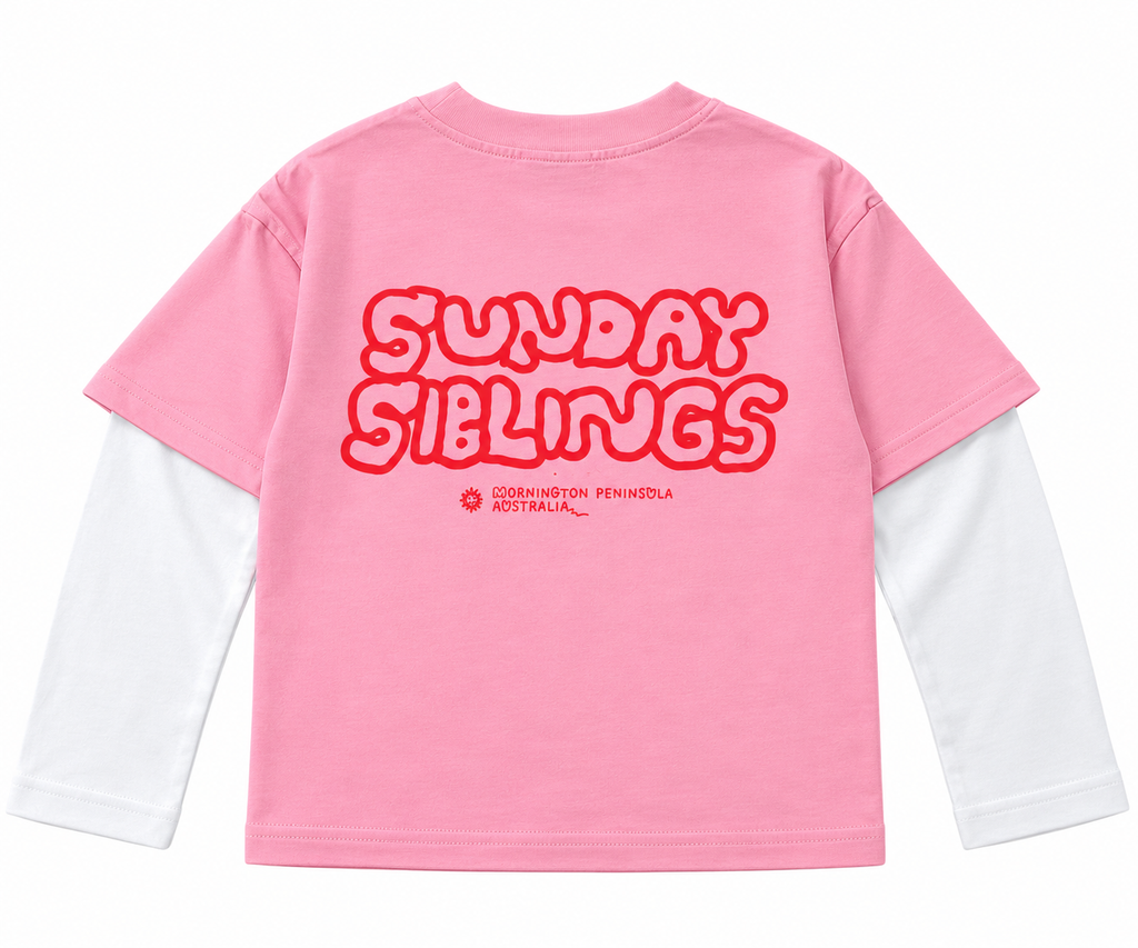 Sunday Siblings party layer t-shirt